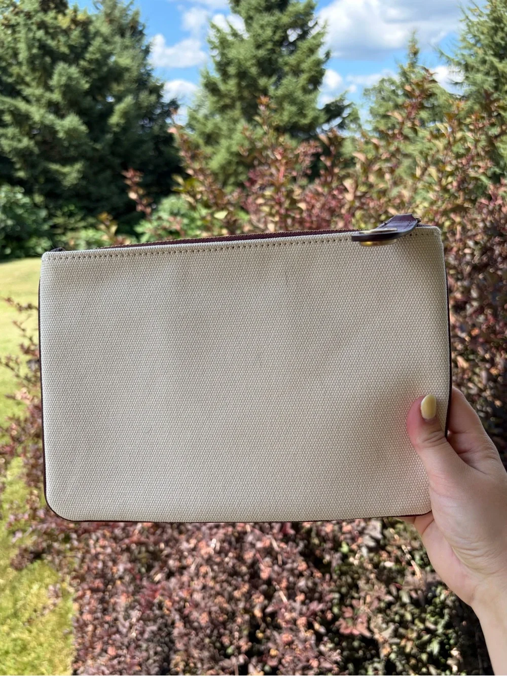 Coach coffee shop New York coffee cup mini pouch wristlet cosmetic case NWOT